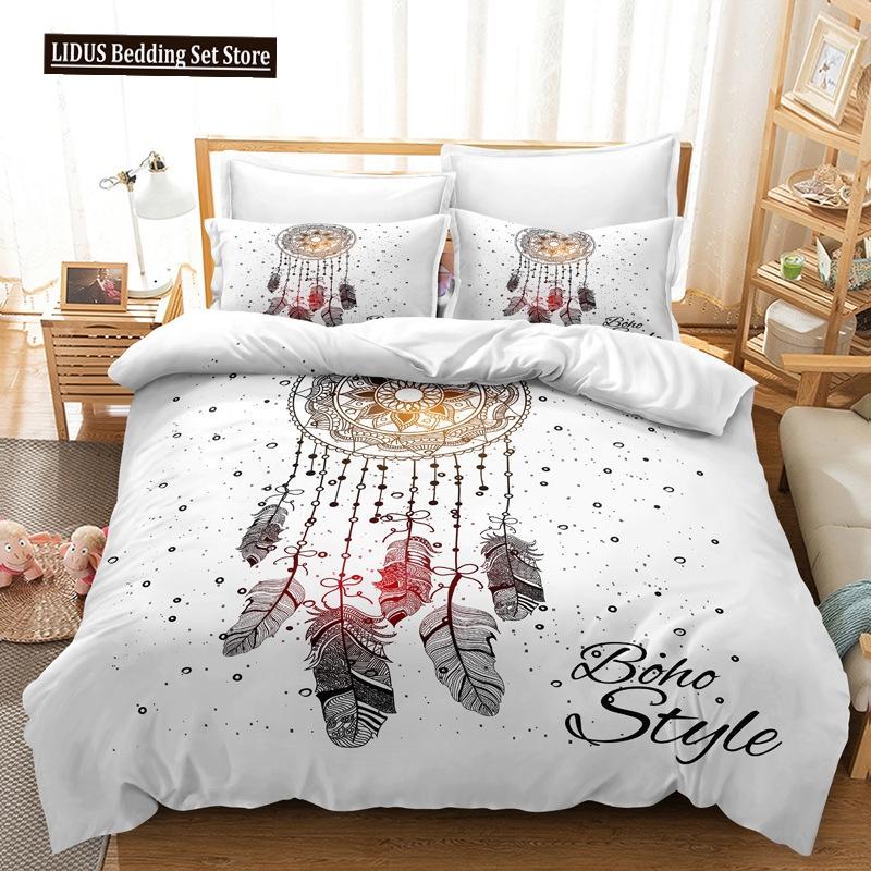 Комплект пододеяльника Ловец снов размера кинг, квин, племенной, экзотический, цветочный, богемный стиль, полиэстеровый комплект постельного белья для детей, девочек, мальчиков, подростков