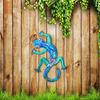 Metal Gecko Wall Decor Wall-mounted Colorful Gecko Figurine Wall Art Gecko Decoration for Garden Indoor Outdoor Decor Housewarming Gift