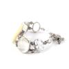 Great STEPHENDWECK bracelet Mother of pearl quartz floral toggle clasp Silver SV925 Women Used