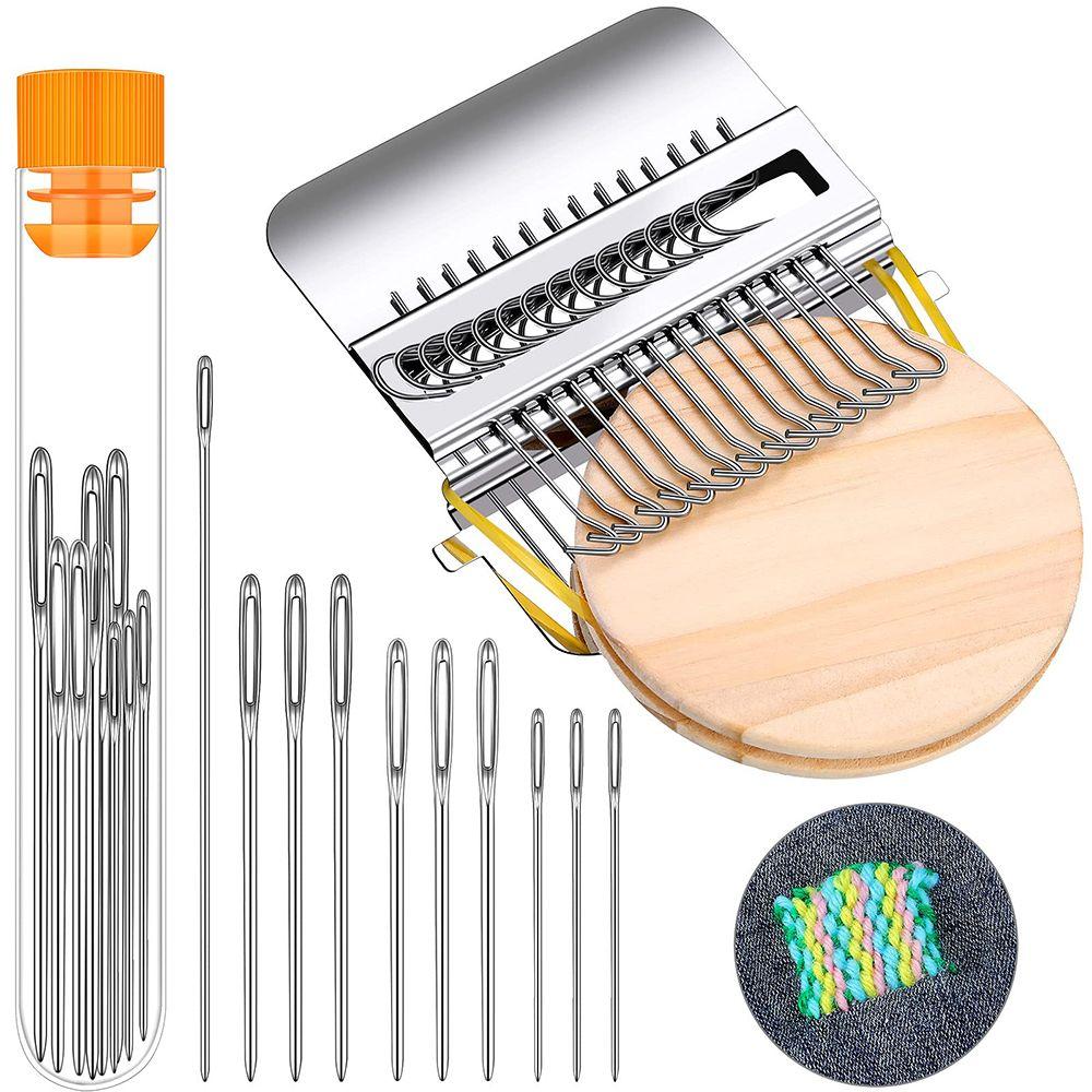 Makes Beautiful Stitching Metal DIY Textile Tools Small Loom Speedweve Type Weave Tool Fun Mending Loom Darning Machine Loom