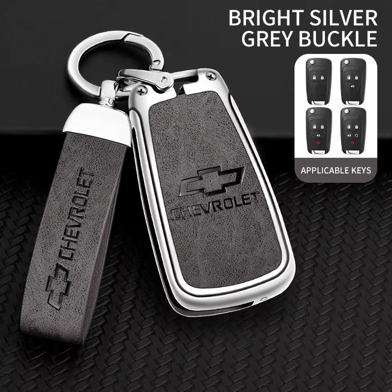 AABHI1 Zinc Alloy Car Flip Key Case Cover Shell Bag For Chevrolet Cruze Aveo Trax Sail Malibu Captiva Prism Spark Protector Accessories