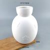 Ceramic relief flower pure white vase