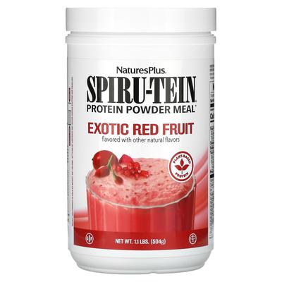 Spiru-Tein, Протеиновый порошок для еды, Экзотические красные фрукты, 1,1 фунта (504 г)