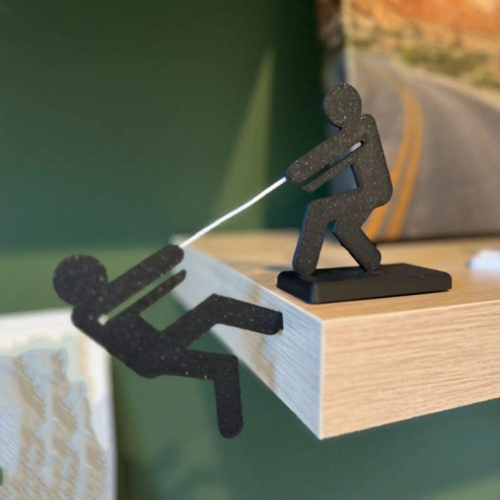 Line of Salvation Standing People Statue Cartoon Modern Sculpture Character  Home Deco