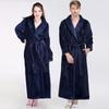 Thickened Warm Robe Dress Casual Pajamas Unisex Home Dressing Gown Nightgown Winter Couple Flannel Kimono Bathrobe