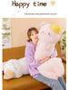 Rabbit Fur Long Throw Pillow - Flower Design, Ideal for Beds & Sofas, Side Sleeper & Hug Pillow