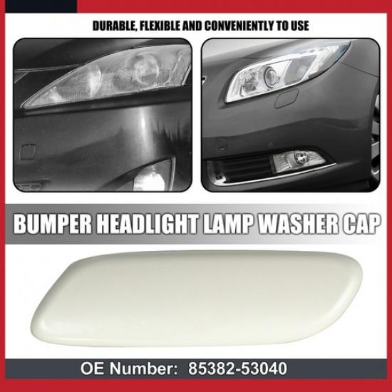 Pack of 1 For LEXUS Left Front Bumper Headlight Washer Nozzle Cover Cap White