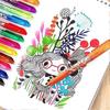 Rolling Ball Pen 12Pcs Erasable Gel Pens 0.5mm Fine Point