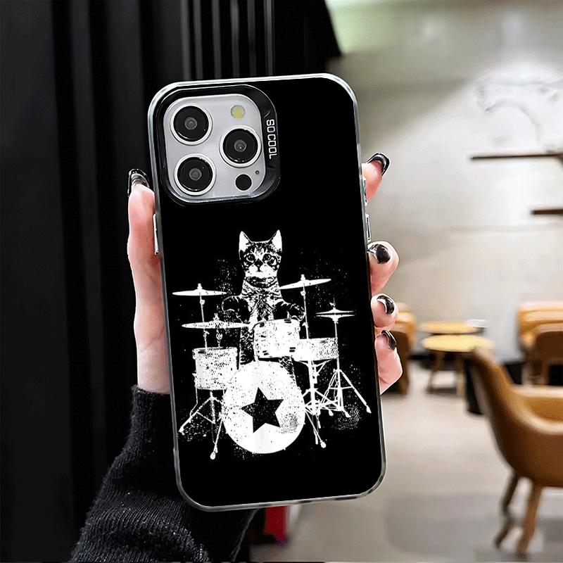Drum Set Rock Music Shockproof Phone Case for iPhone 17 Air 16 16E 15 Pro Max 14 Plus 13 Mini 12 Back Cover Anti Fall Fundas