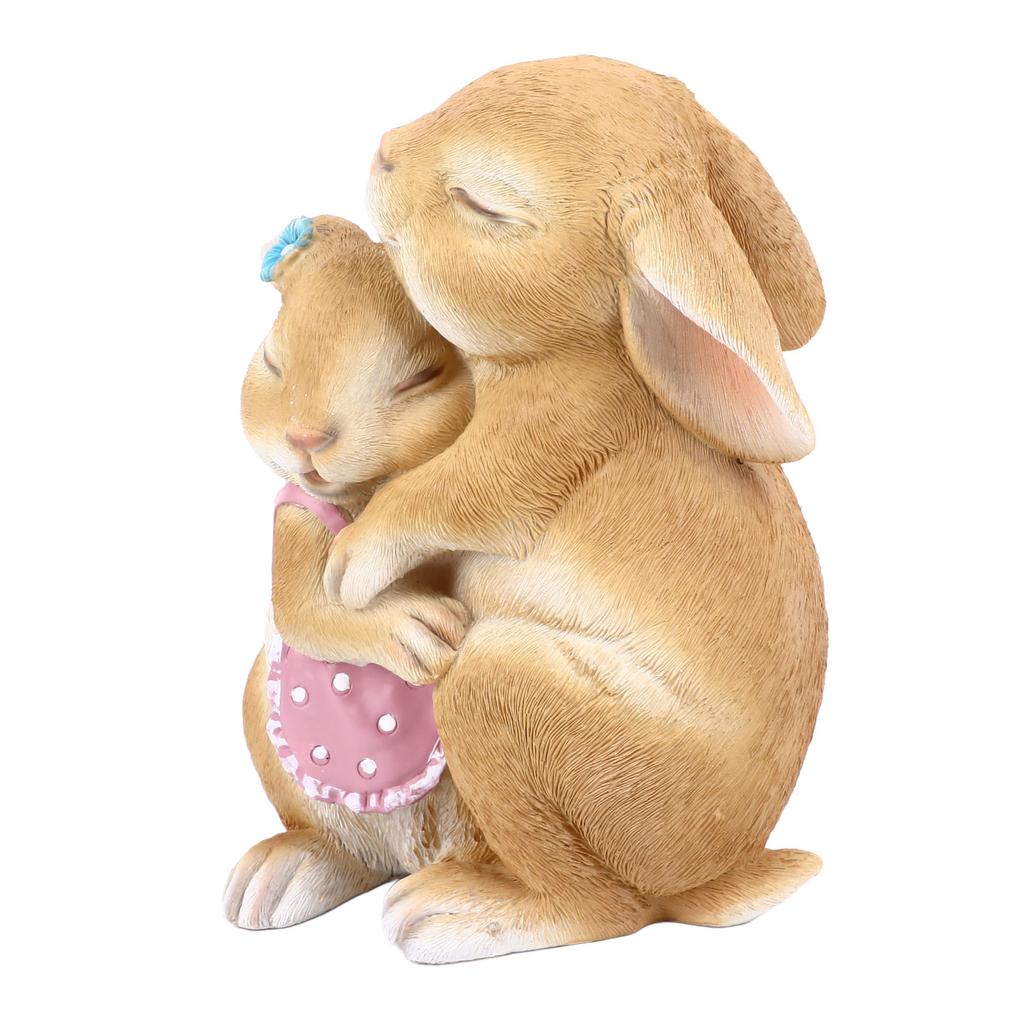 Садовая статуя кролика, неувядаемый орнамент кролика из смолы, очаровательная изысканная фигурка животного для лужайки, двора, патио