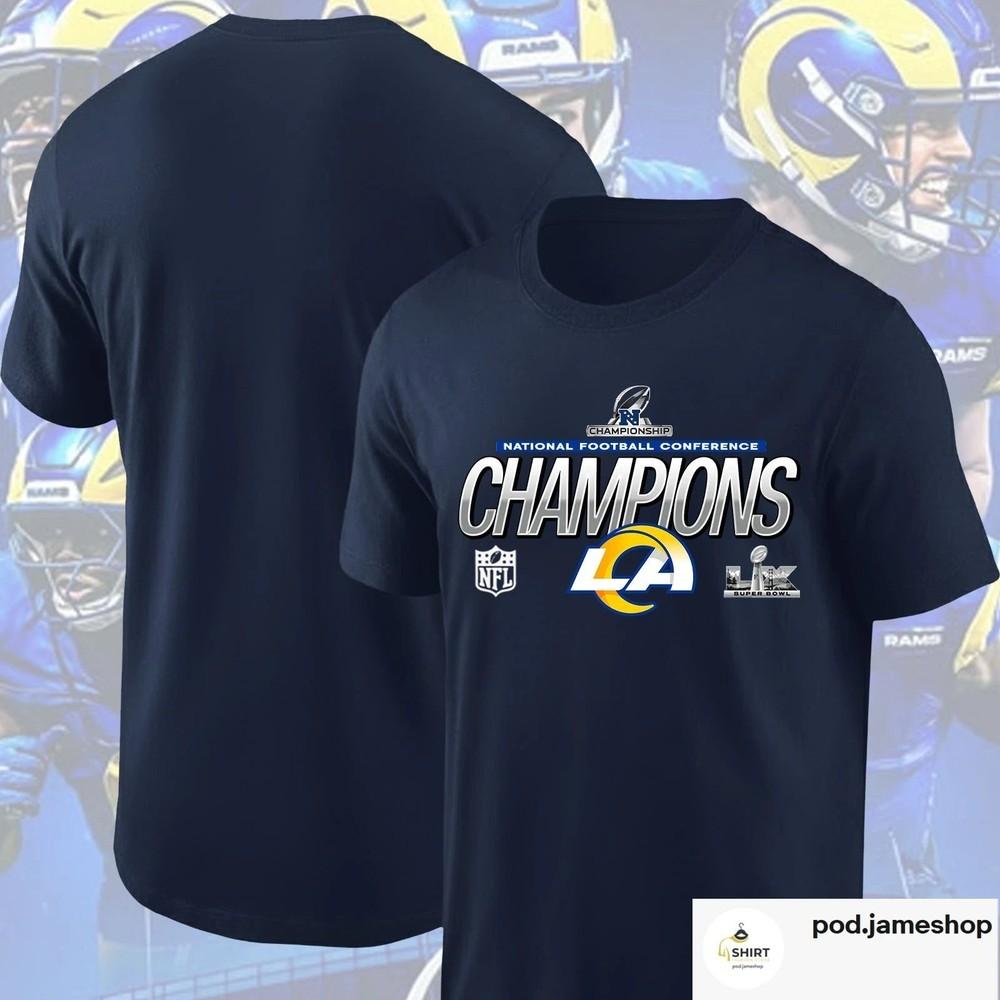 LA Ram 2025 NFC Champions Conference Champions Navy Shirt S-5XL Unisex T-Shirt