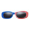 American Independence Day Sunglasses National Flag Print 4th July Celebration Block Sunlight Anti-UV Unisex Strong Hinge Photo Prop Retro