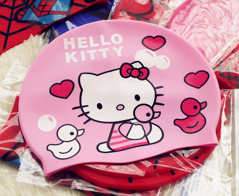 Очень большая мультяшная силиконовая шапочка для плавания для мальчиков и девочек – Водонепроницаемая и мягкая