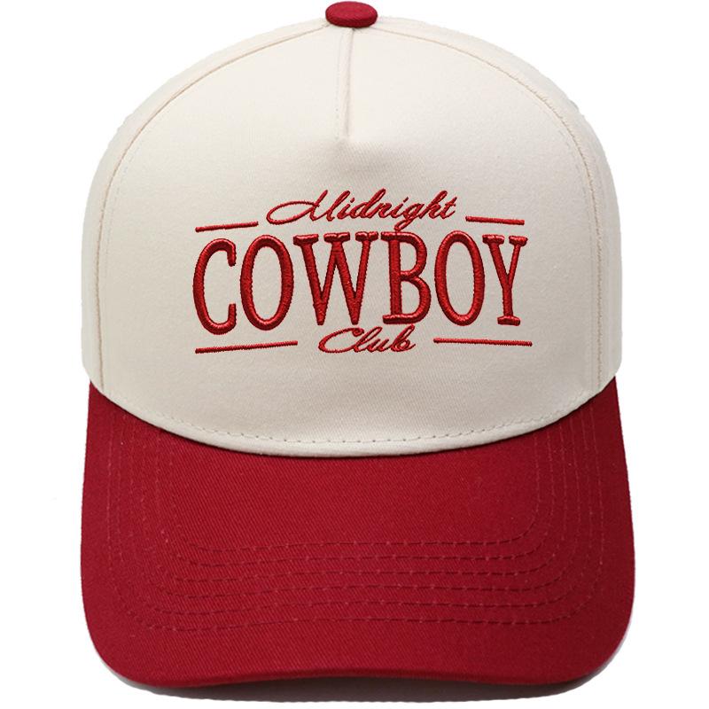 Midnight Cowboy Club Embroidery Color Matching Truck Driver Baseball Cap Male Female Shade Dad Cap