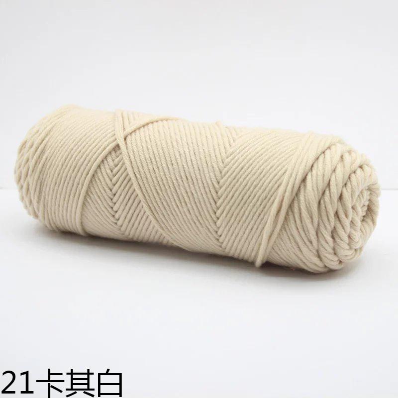 100 г/Клубок Молочная Хлопковая Шерсть Ручное Вязание Шарф Перчатки Шапка Толстая Пряжа Многоцветный Узор Натуральный Материал Мягкий Материал