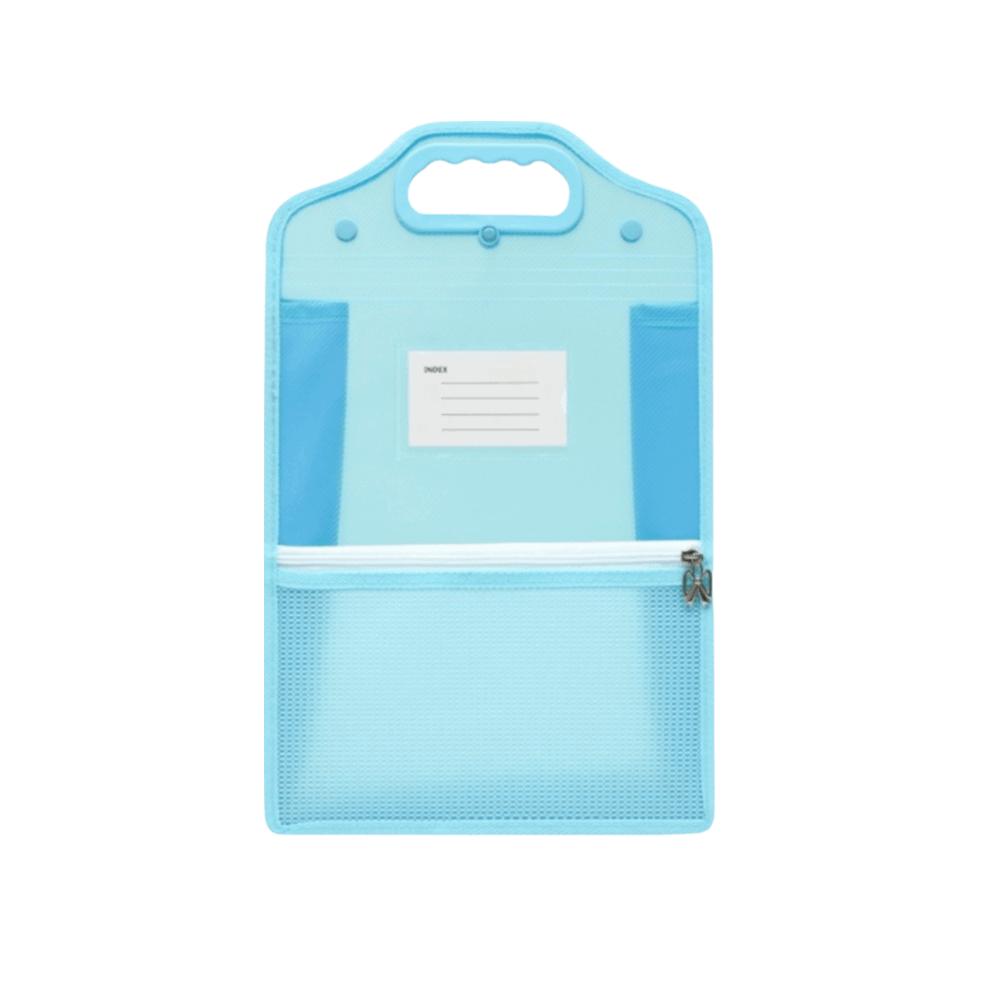 Zipper-Type A4 Document Bag Large Capacity Student Book Bag Homework Bag Test Paper Bag  Office