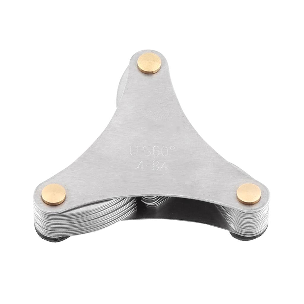 51 шт. резьбовой калибр из нержавеющей стали с шагом резьбы 60 градусов(Единицы США)