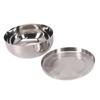Stainless Steel Korean Rice Bowl with Lid Salad Bowl Household Pickle Container  Kindergarten