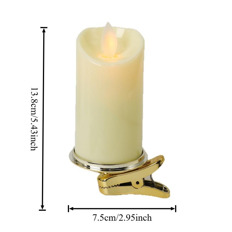 Clip on Electronic Candle for Christmas Trees Plastic Material Christmas Decorations Candle Lamp