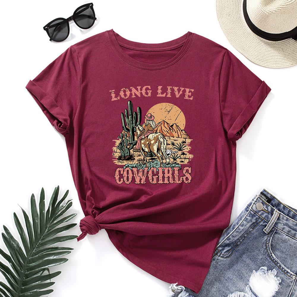 Хлопковая футболка с принтом букв, с коротким рукавом и круглым вырезом, женская, 2D-принт, топы