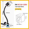 Magnetic LED Work Lights for CNC & Milling Machines, 220V/24V, Gooseneck Hose Design