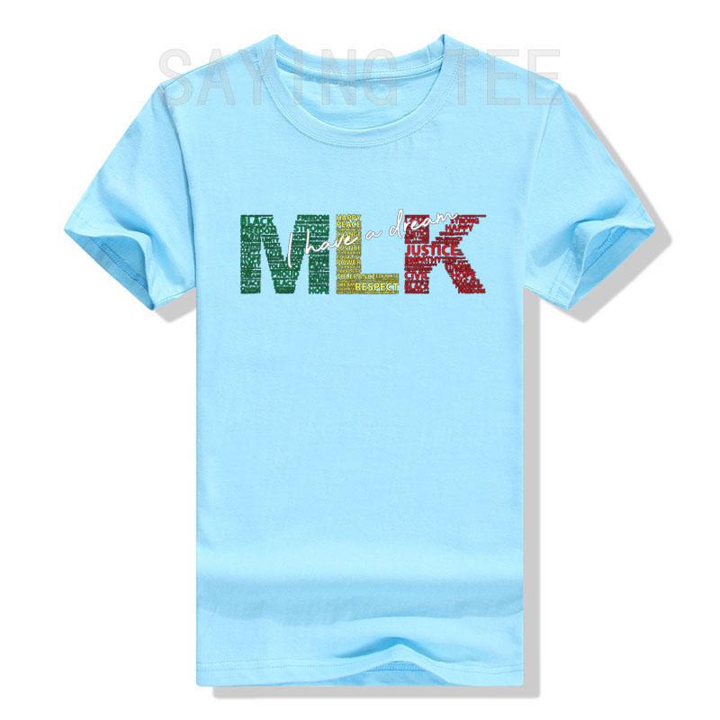 Martin Luther King Jr. Day I Have A Dream MLK DAY Colorful T-Shirt Black History Awareness Month Clothes Novelty Gifts Black Tee
