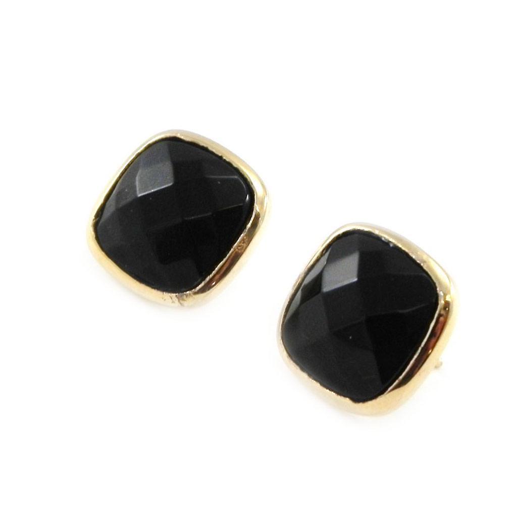 Les Trésors De Lily [G7605] - Black Gold Plated 'Linda' Earrings