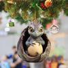 Dragon Sculpture Home Ornament Acrylic Dinosaur Figurine Dragon Egg Hanging Ornament Christmas Tree Decoration Keychain Pendant