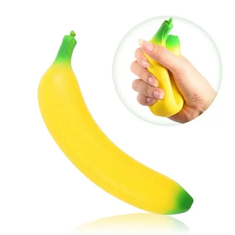 Гигантский клубнично-бананово-персиковый мячик-антистресс Squishy Сжимаемый Медленно восстанавливающийся Антистресс для взрослых Игрушка-антистресс для снятия тревожности стресс