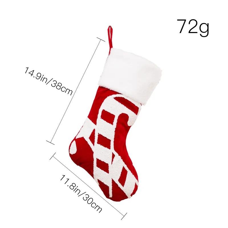 Christmas Stocking Sack Xmas Gift Candy Bag Christmas Decorations for Home Navidad Sock Christmas Tree Decor New Year 2024