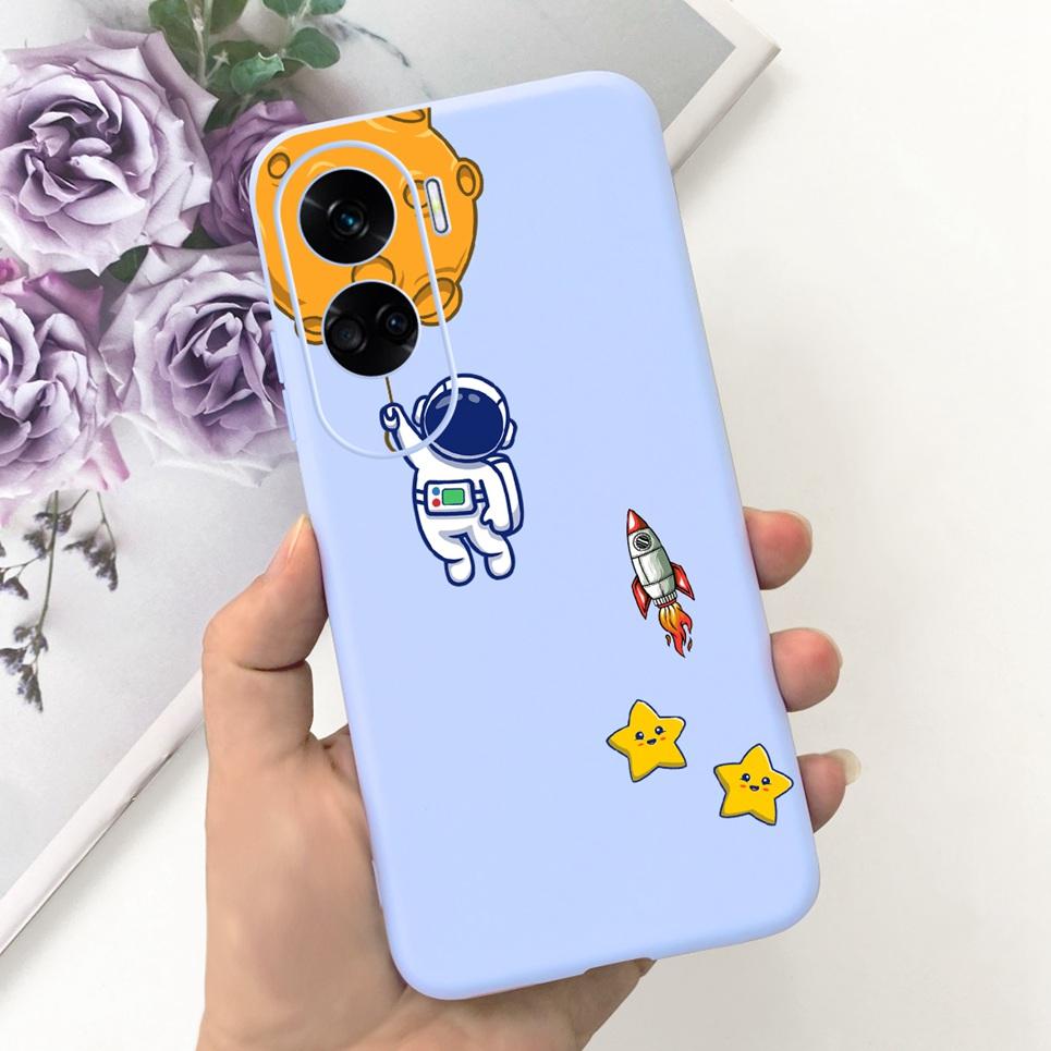 Для чехла Funda Honor 90 Lite Honor 100 Pro Honor100 5G Задняя крышка Узор Астронавт Корова Чехол Мягкий силикон Huawei Honor90 Lite