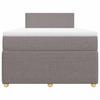 Maison Exclusive - Sommier à lattes de lit avec matelas taupe 120x190 cm tissu