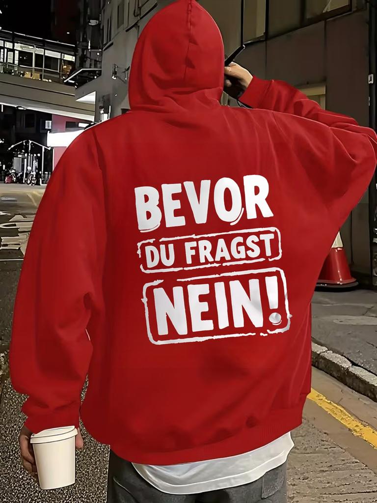 Men's hooded sweatshirt - A soft and warm sweatshirt suitable for casual wear in autumn and winter. Fashionable urban style sweatshirt.