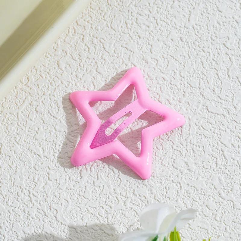 10 шт./набор Милые красочные заколки для волос в виде звезд для девочек, детей. Прекрасное украшение для волос, заколки, детские аксессуары для волос.