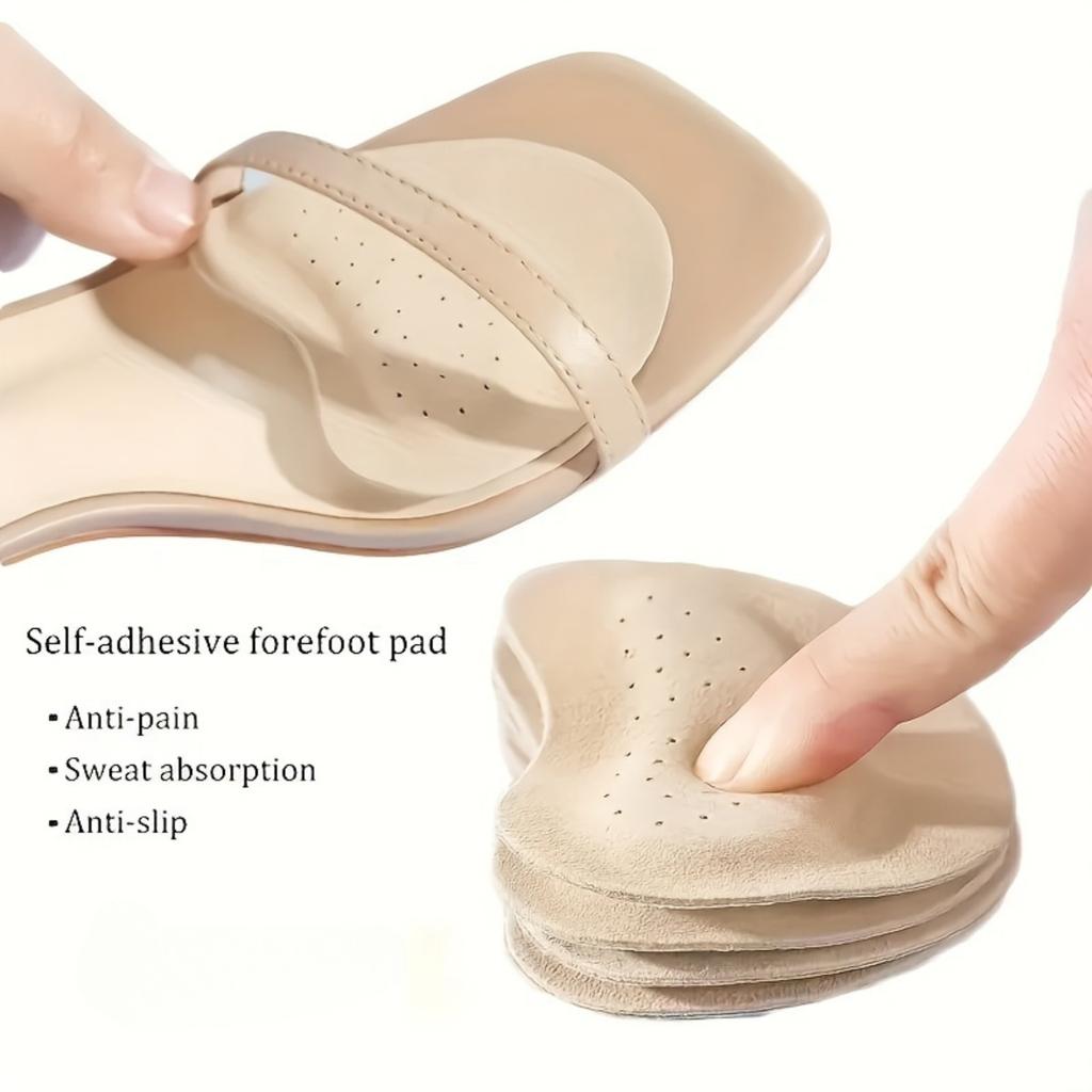 Self Adhesive Front Foot Pad - Anti Slip, Sweat Absorbing Faux Leather Pad, Enhances The Comfort of High Heels and Sandals, Upgrades The Insole
