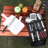 Portable Travel Utensils Set 9pcs Stainless Steel Camping Kitchen Cookware Set Kitchenware for