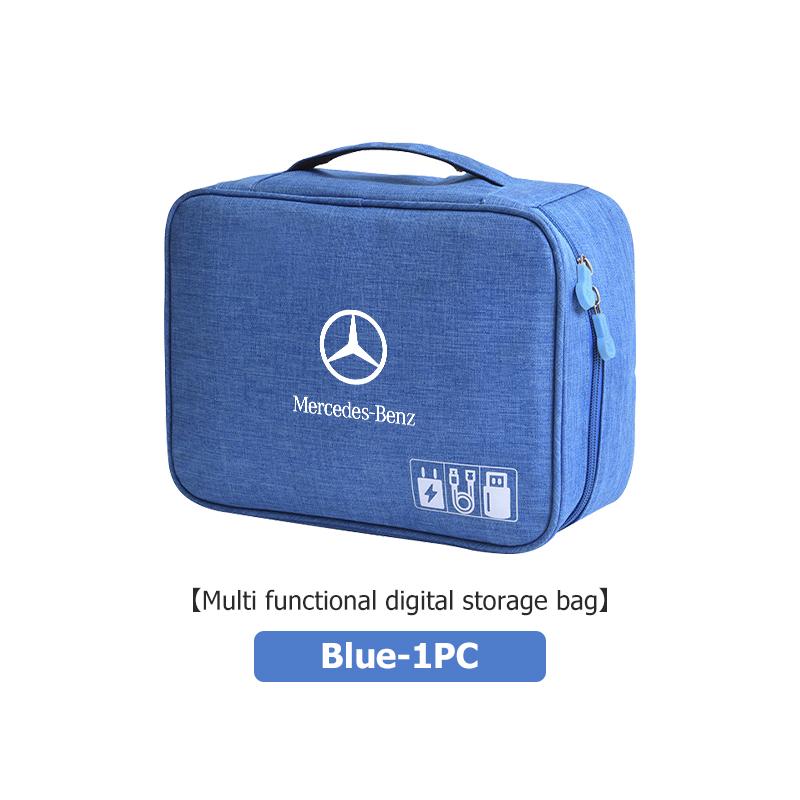 WLG4 Car USB Data Cable Organizer Headset Charging Treasure Box For Mercedes Benz AMG A C E S G Class W201 W210 W108 W204 W205 W203