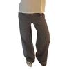 New High Waist Loose Straight Leg Pants for Women American Style Casual Striped Trousers with Lace Up