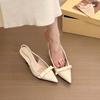Niche French High-Heeled Bag Head Sandals Fairy Shoes Thin Heel Shallow Mouth Pointed Head Temperament Single Shoes