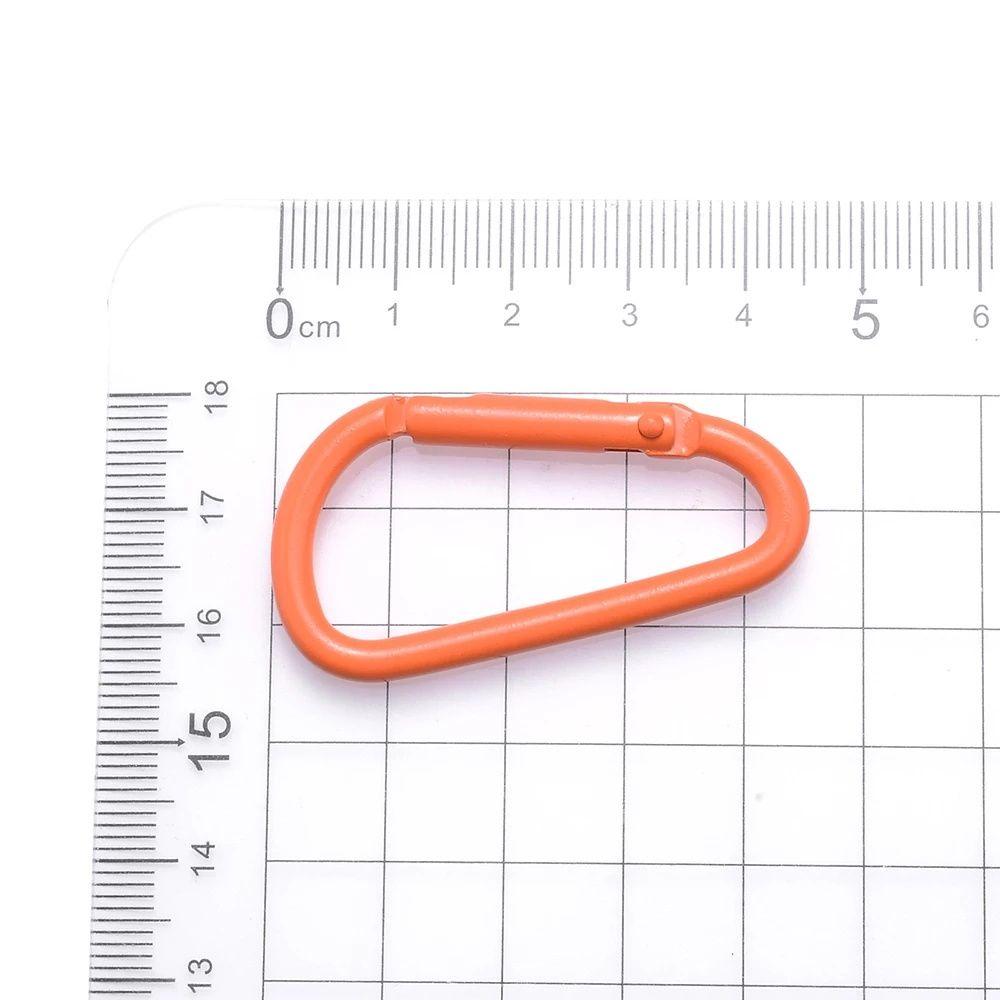 Safety Buckle Camping 45x24mm Making Jewelry Keychain Clip Carabiner Hook Key Ring D Carabiner