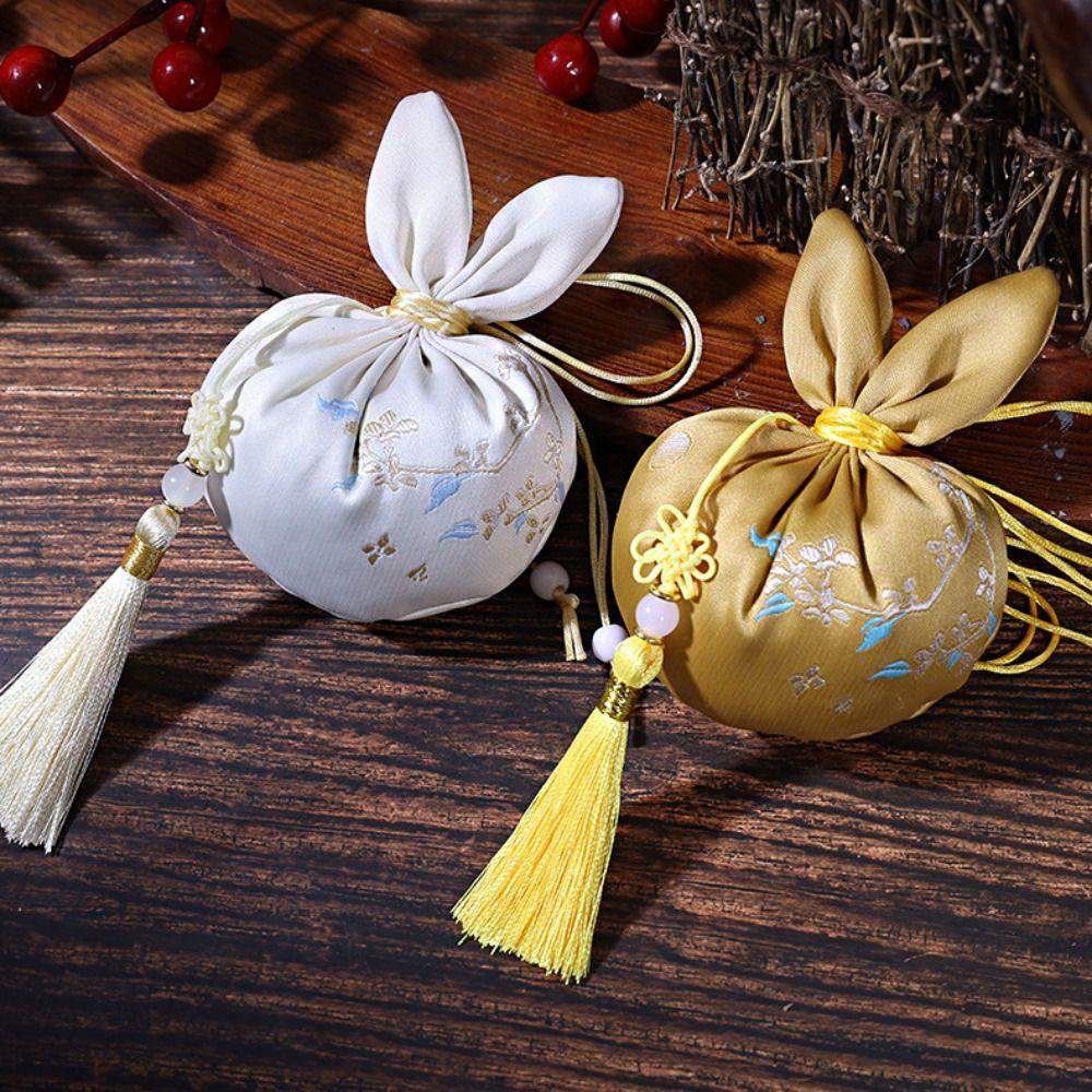 Brocade Chinese Style Blessing Pouch Handmade Hanging Embroidery Sachet Pendant Home Decor