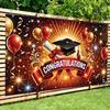 Congratulatory Graduatio Celebration Theme Party Decoration Background Graduates Backdrop Photography Studio Props Student Gifts