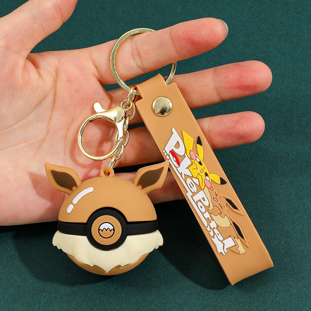 Брелок Poké Ball, Прочный металлический брелок-шар Pokémon, Коллекционный брелок из аниме для ключей автомобиля, Брелок-подвеска для сумки, Подарок