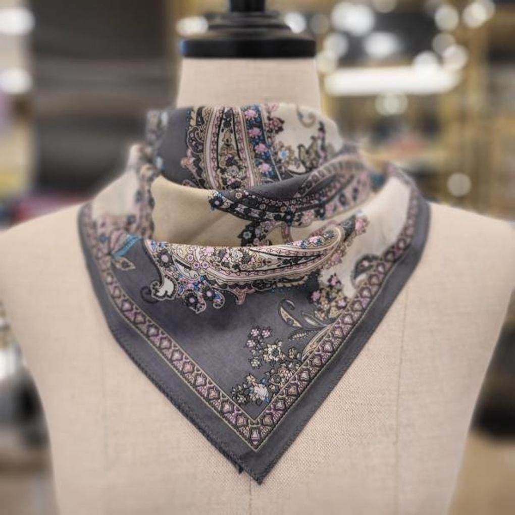 100% cotton petite scarf E22S2CO211 ES paisley