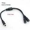 18awg 7A 30CM DC 12V 24V 1 Male To 2 Female 2 Way Splitter Connector DC Power Supply Adapter Extension Cable 5.5x2.1mm