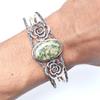 Unakite Gemstone Handmade Jewelry Cuff Bracelets 7''Adjustable