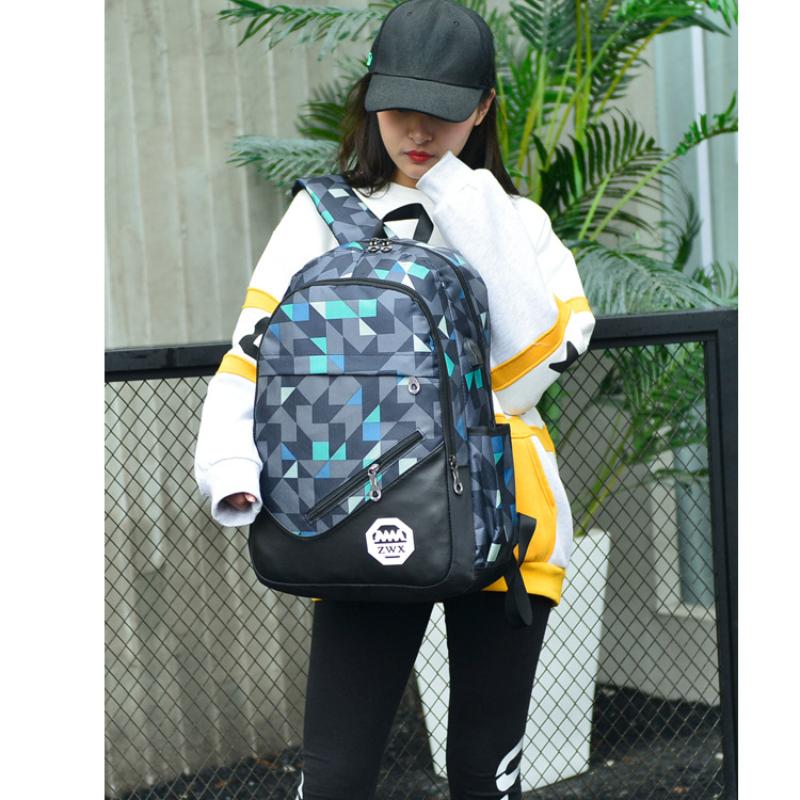 Комплект из 3 предметов, рюкзак для мужчин и женщин, повседневный рюкзак для ноутбука с зарядкой через USB, школьная сумка большой емкости, уличный дорожный рюкзак