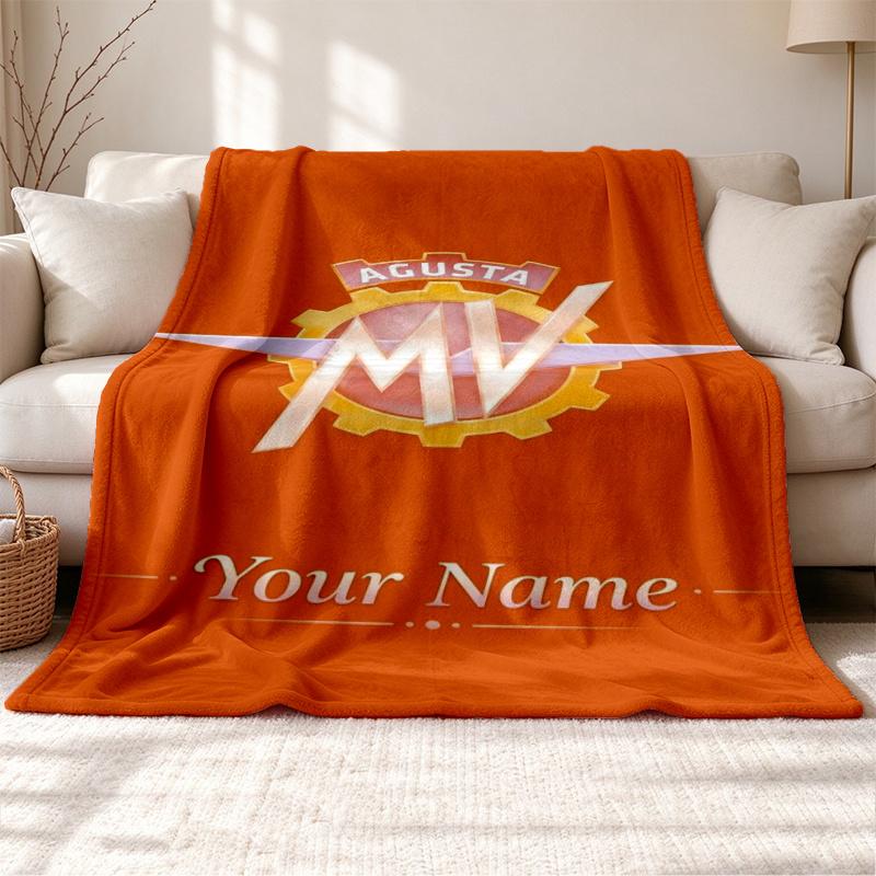 MV Agusta Customizable name outdoor blanket soft cozy and warm Multi-purpose office blanket outdoor camping and travel blanket all
