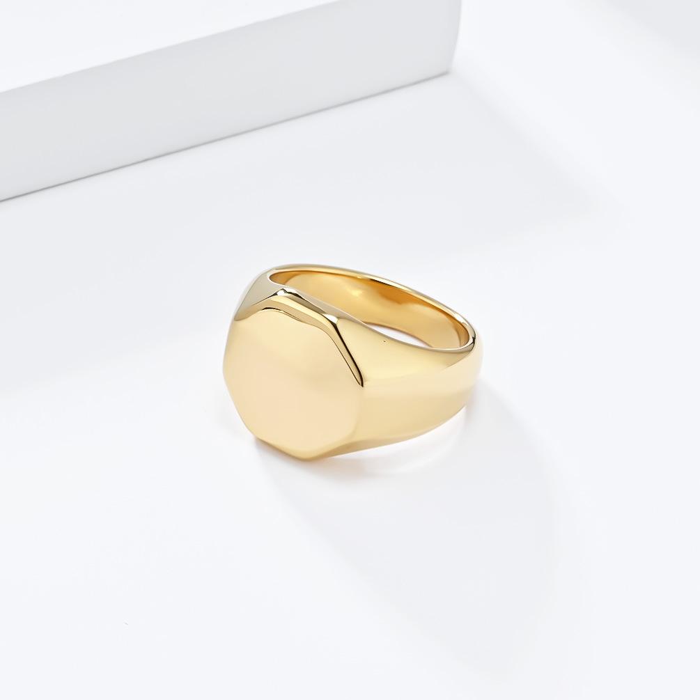 Металлические глянцевые кольца для мужчин, стильный геометрический шестигранный дизайн, панк-стиль, кольцо на палец, унисекс, простые ювелирные аксессуары