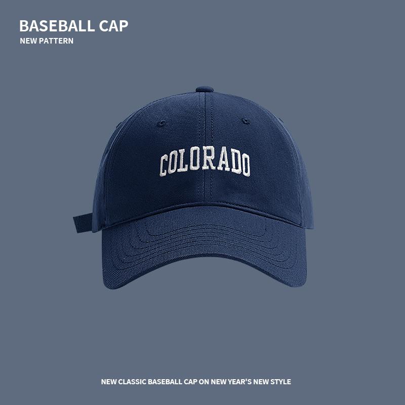 Korean-style soft-top high-quality cotton wide-brim baseball cap for women and couples, versatile for street photography, trendy, face-slimming,